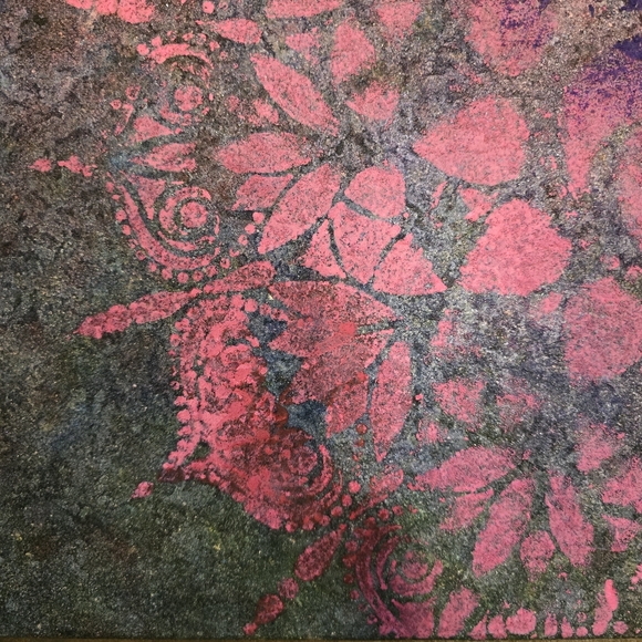 HANDCRAFTED Abstract Rainbow Texture Painting HANDPAINTED HANDMADE Wall Art - Picture 7 of 17